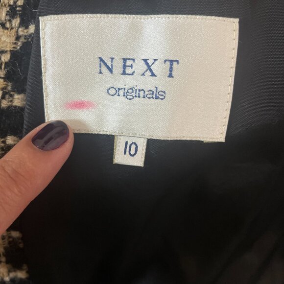 Next Originals - Classic Peak Lapel Tweed Jacket - Size S/M - Picture 16 of 16